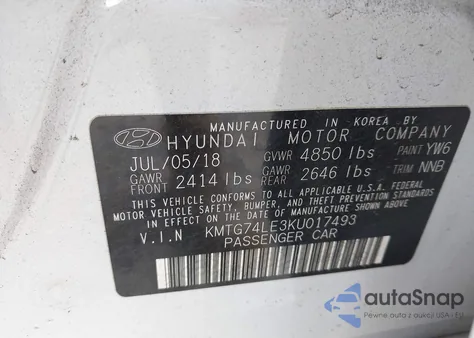 2019 Genesis G70 3.3T Advanced из США, поврежденный, VIN KMTG74LE3KU017493